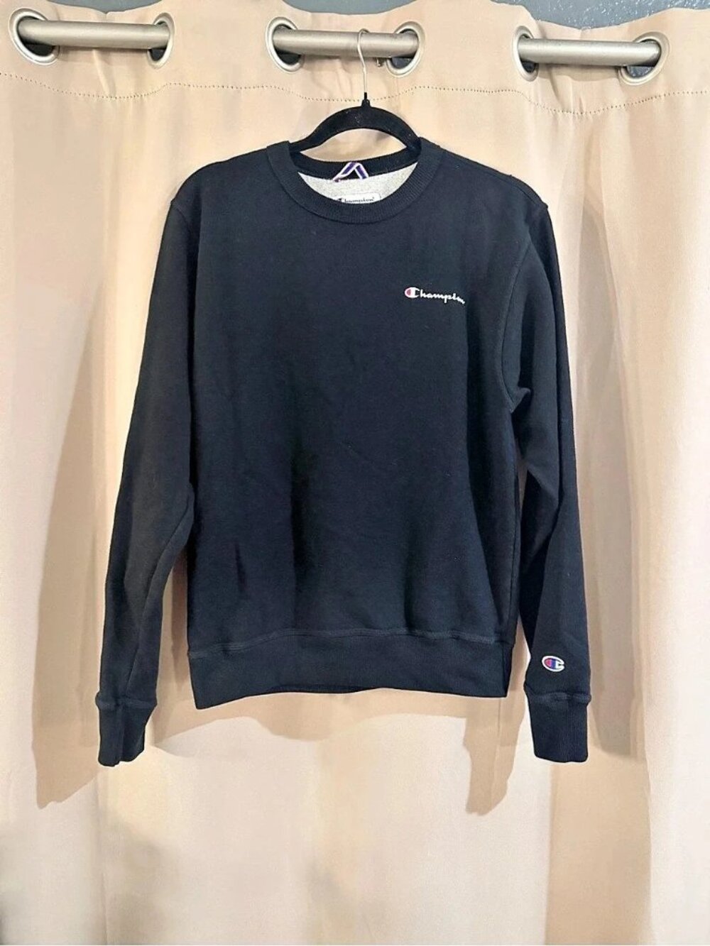 Champion Powerblend Fleece Crewneck Sweatshirt Black Small